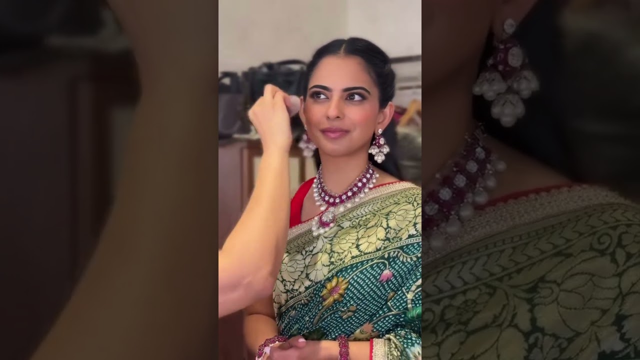 PRINCESS of #ambanifamily #ishaambani gets FESTIVE READY #grwm #makeup #diwali #shorts