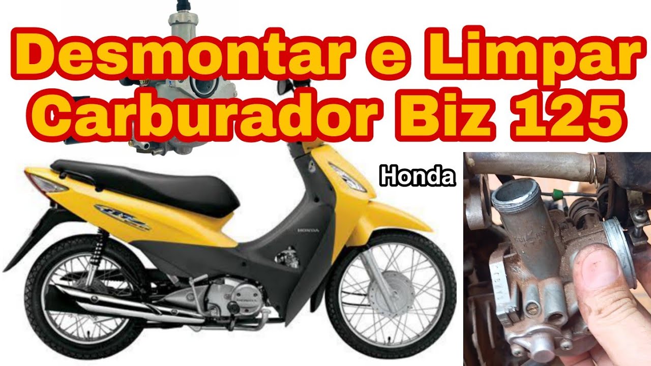 Carburador Honda Biz125 Como Retirar e Limpar