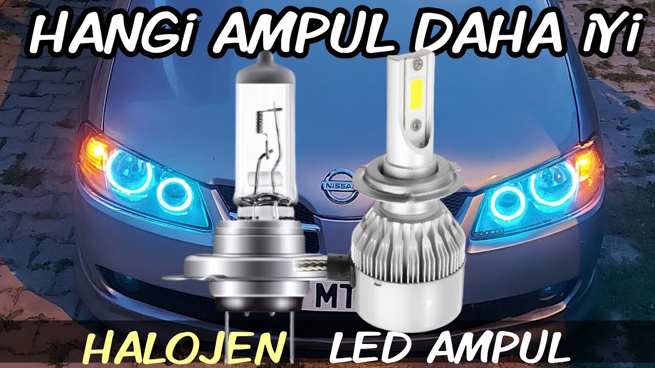 HANGİ AMPÜL DAHA İYİ ? ORJİNAL HALOJEN AMPÜL LED AMPÜL KARŞILAŞTIRMA ? H7 OTO FAR LED UYGULAMA ?