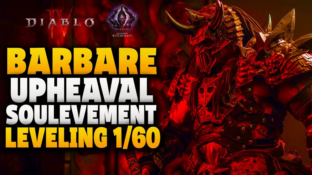 BUILD BARBARE SOULEVEMENT, Leveling 1/60 + Début de Tourment ( Saison 7 Diablo 4 )