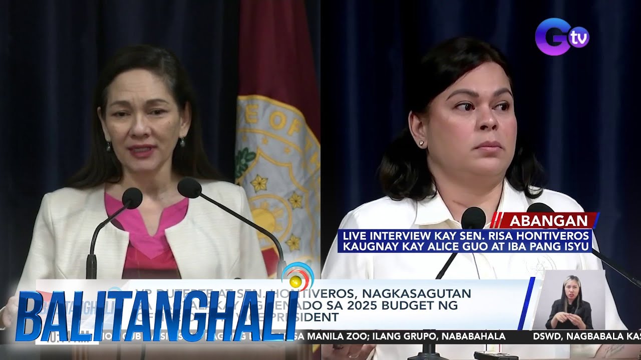 VP Duterte at Sen. Hontiveros, nagkasagutan sa pagtalakay ng Senado sa 2025 Budget... | Balitanghali