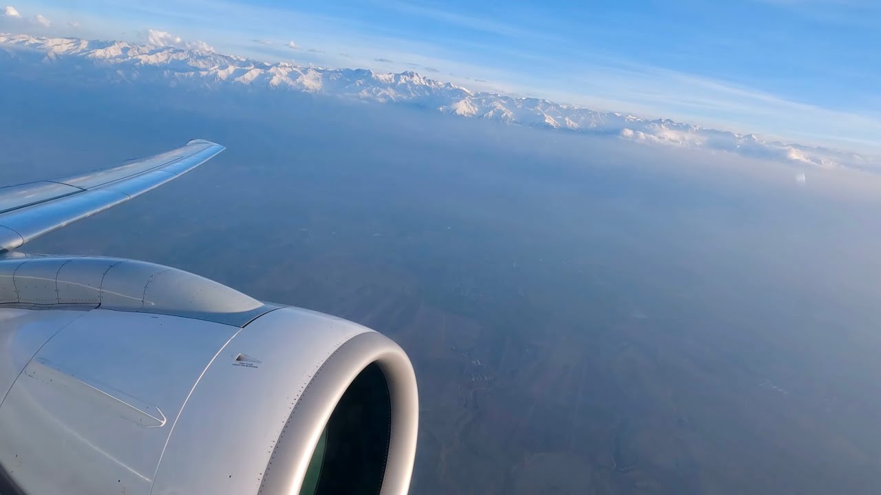 Takeoff from Almaty, Kazakhstan; Landing in Bishkek, Kyrgyzstan | Air Astana E190-E2