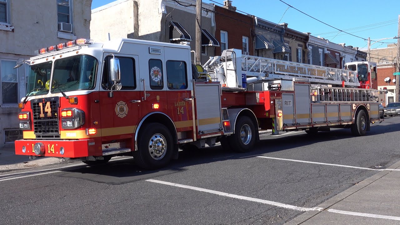 Philadelphia Fire Department Ladder 14 Returning 