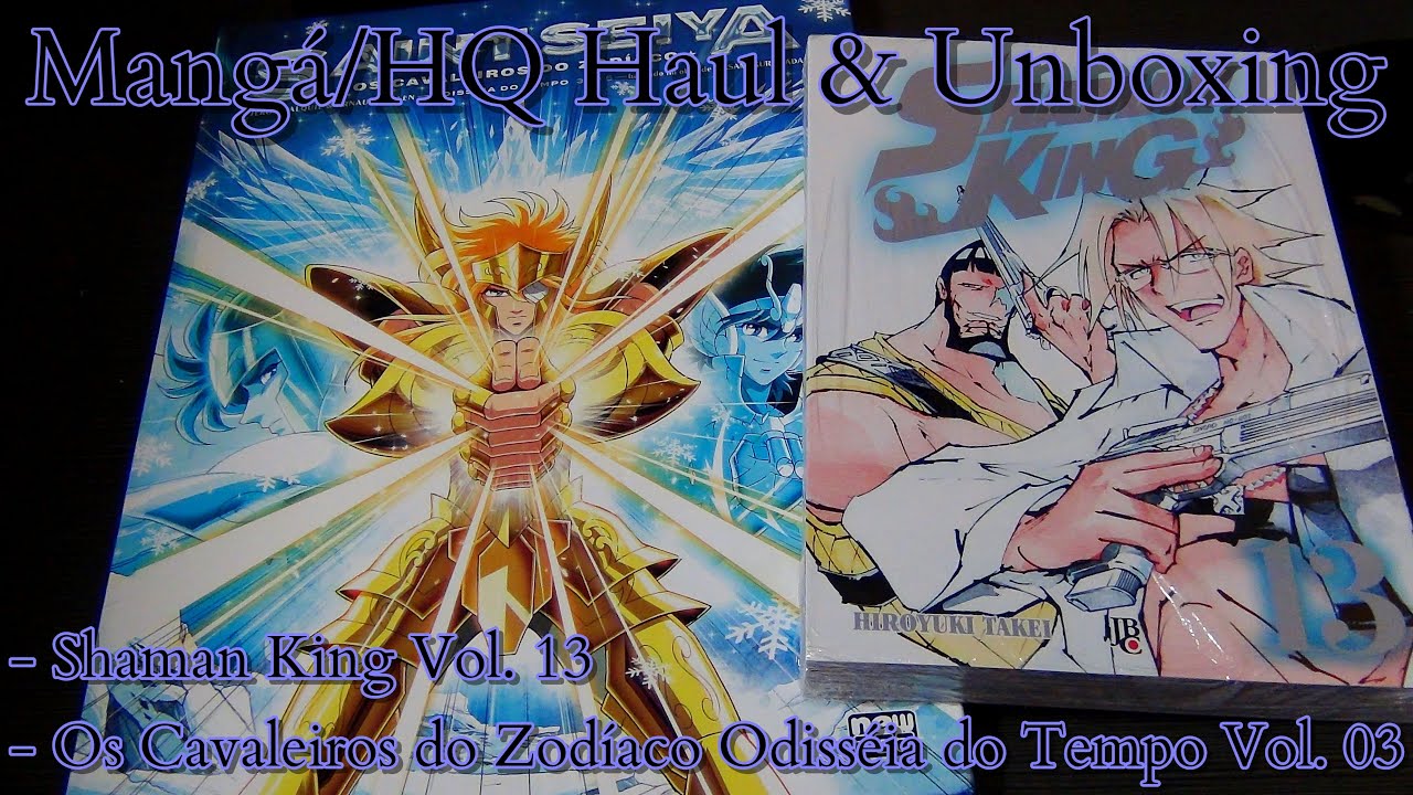 [Fe(r)eviews] HQ Saint Seiya Odisseia do Tempo, Mangá Shaman King - Unboxing & Review