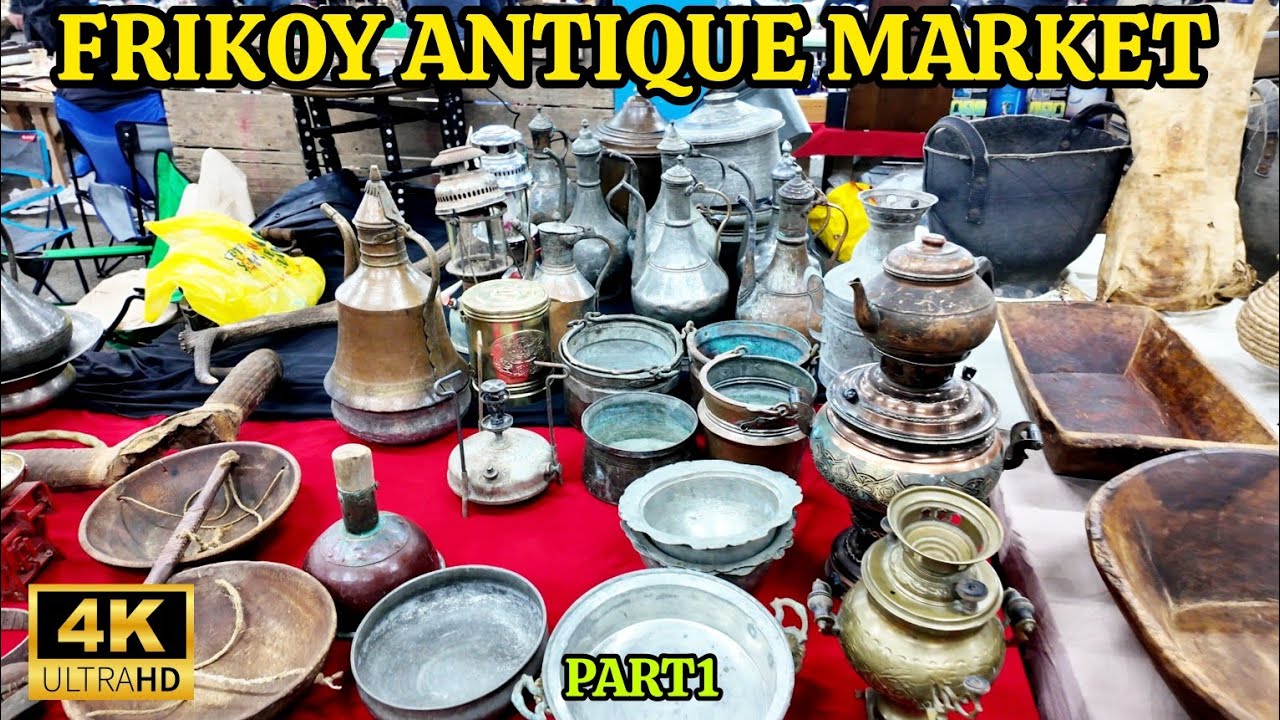 ISTANBUL WALKING TOUR IN FERIKOY ANTİQUE MARKET  AND ENJOY ANTIQUE OBJECTS,  PART 1 , 4K HDR 2024