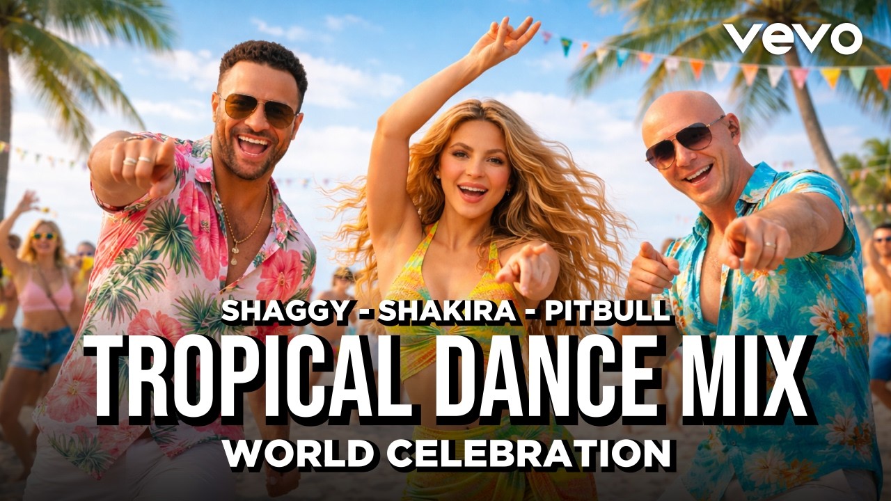 Shaggy x Shakira x Pitbull - Tropical Dance Mix - Cooling Down (Official Ai Music 2026)