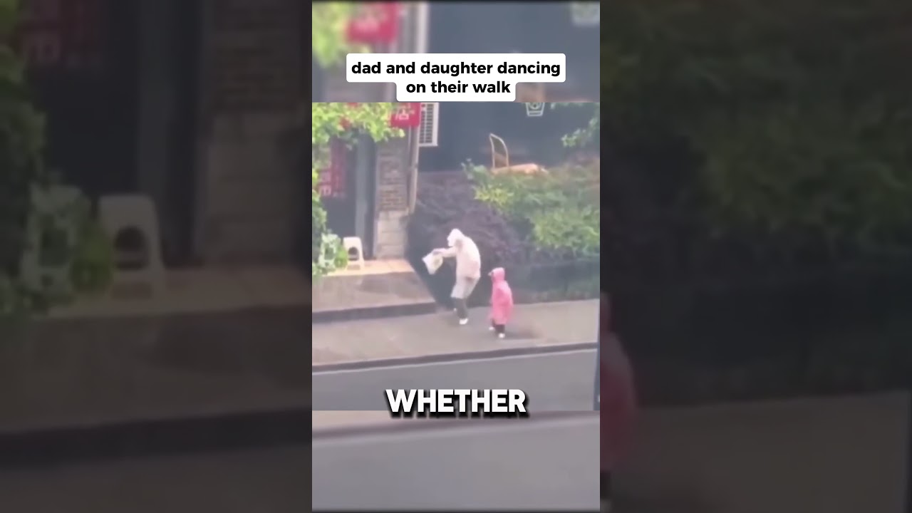 Dad and Daughter's Adorable Dance Moves on a Walk! 🕺💃