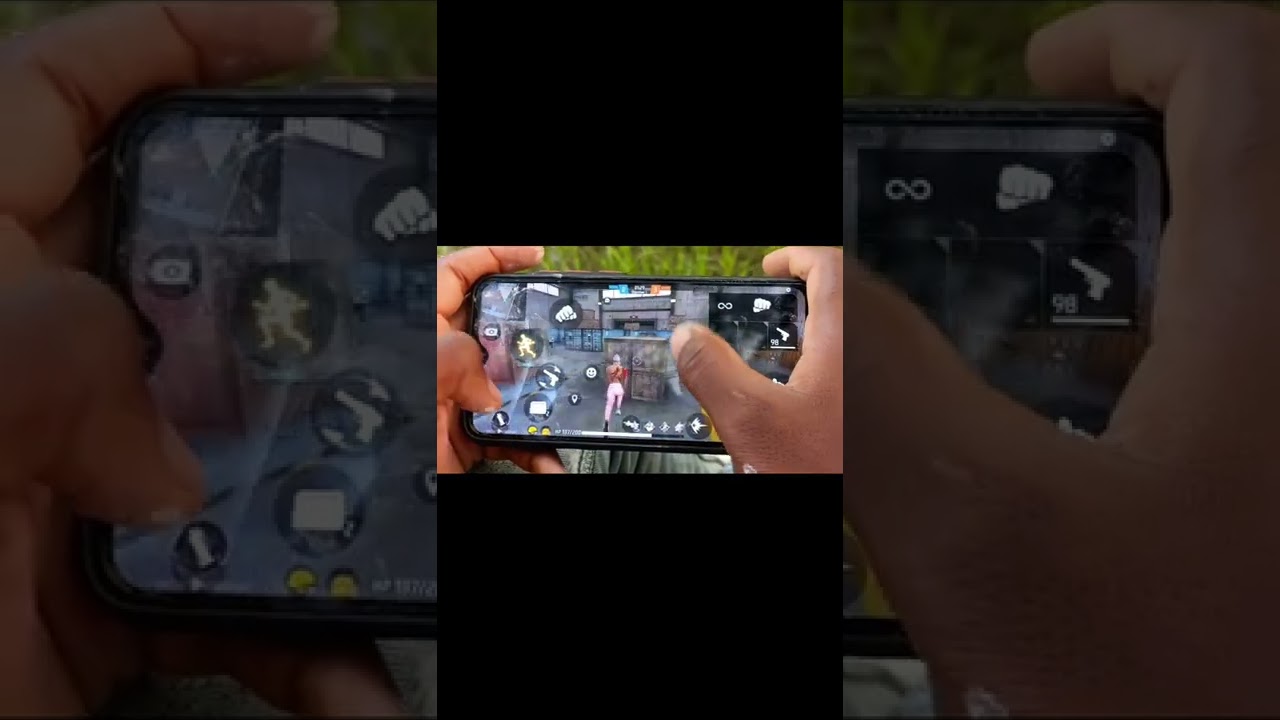 Redmi 8A 2 Gb ram free fire handcam  game play tast 3 finger #youtubeshorts #short # short video