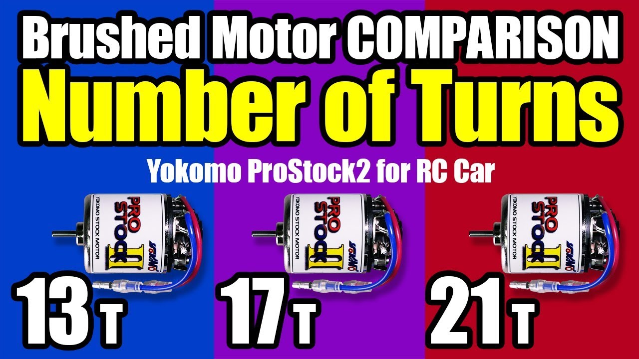 Brushed Motor(13T, 17T, 21T) COMPARISON, YOKOMO ProStock2, TAMIYA TT-02B, Lipo(2s)100C, VFS-FR2