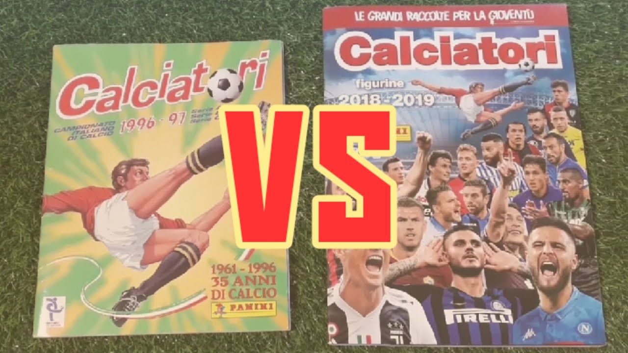 Album figurine Calciatori Panini 1996 1997 VS 2018 2019