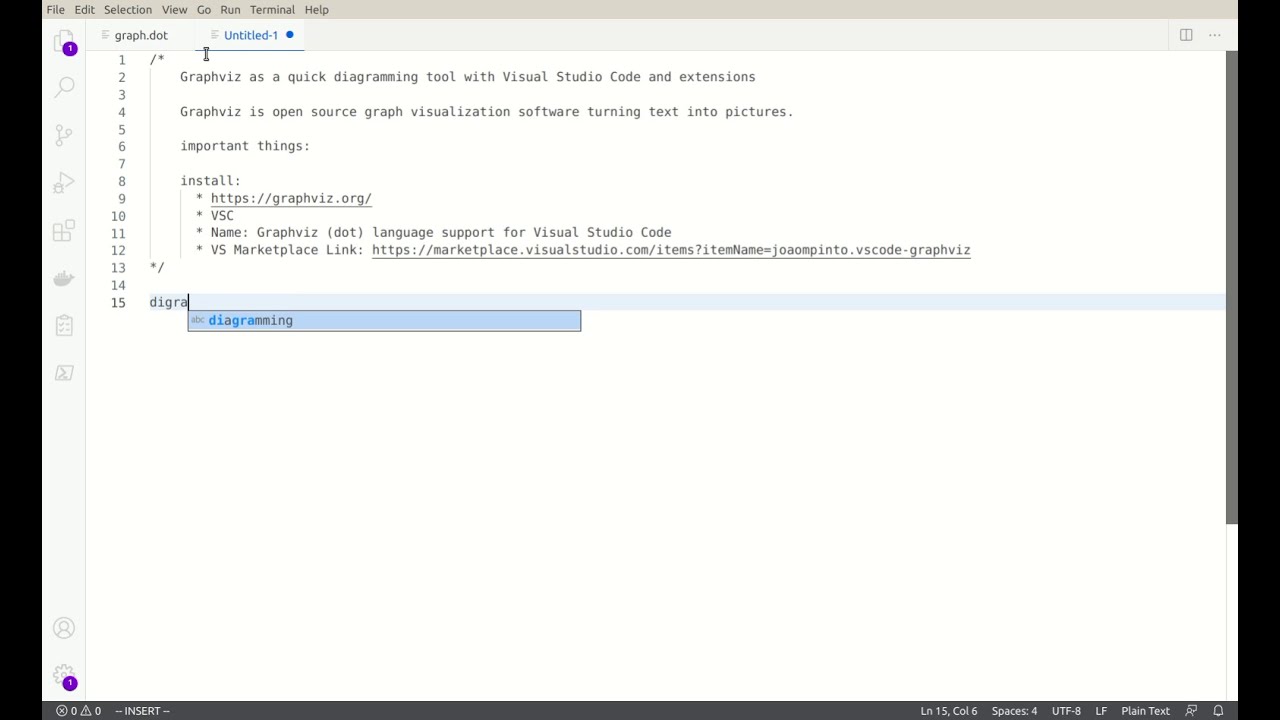 Graphviz as a rapid mind mapping tool