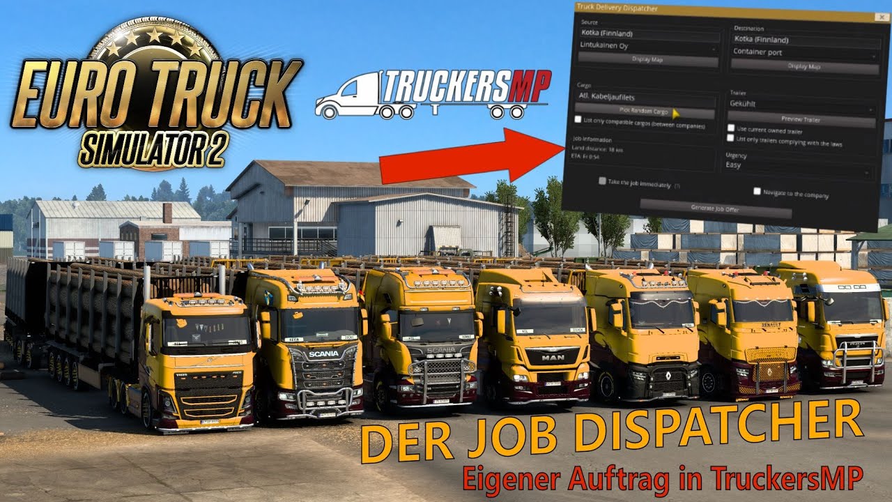 Eigene Aufträge in TruckersMP erstellen - Job Dispatcher | Tutorial | Euro Truck Simulator 2