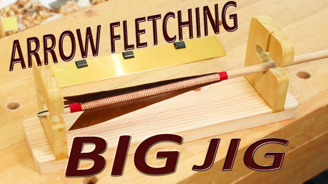 The Big Jig used to make Medieval Longbow Arrows, how to Fletching