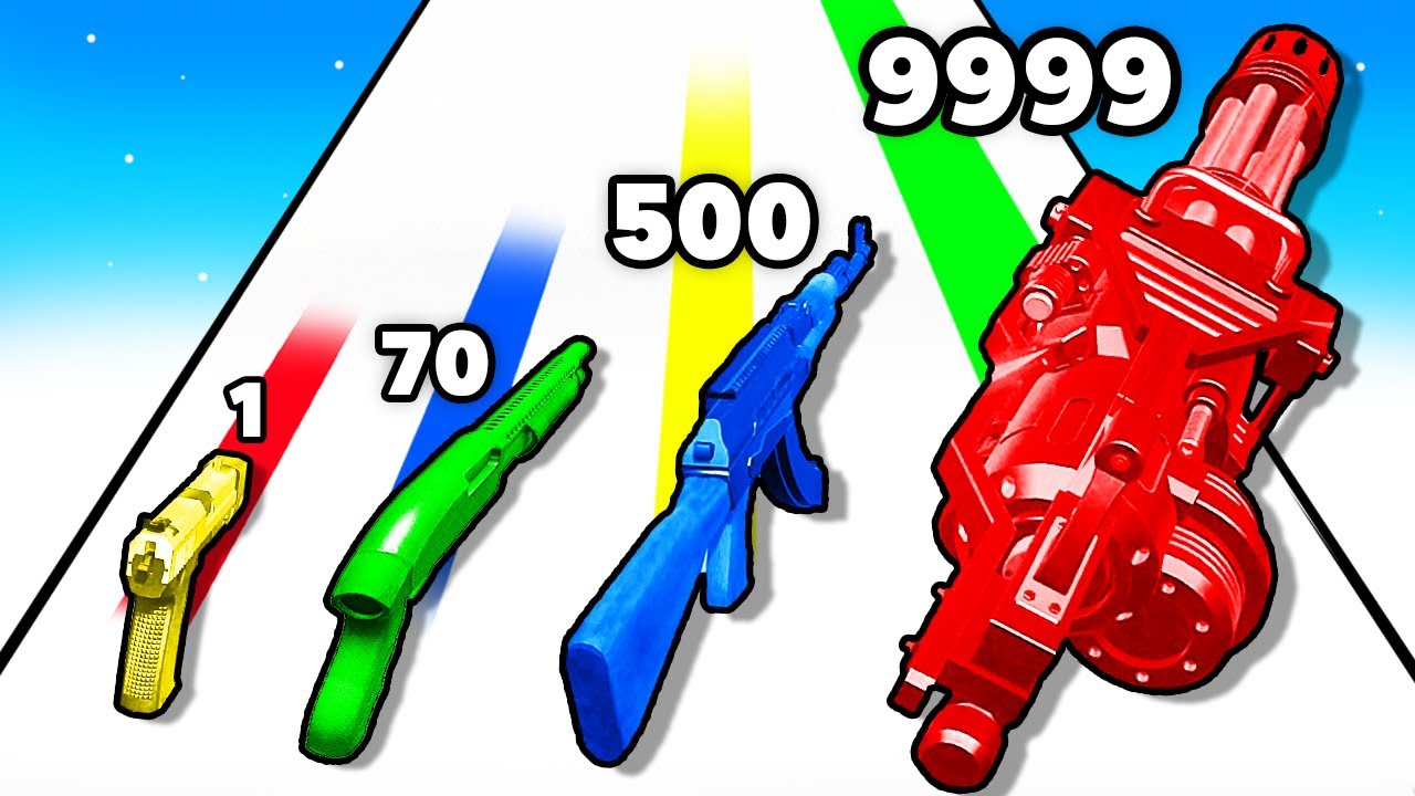 NOOB vs PRO vs HACKER Gun Run 2048!