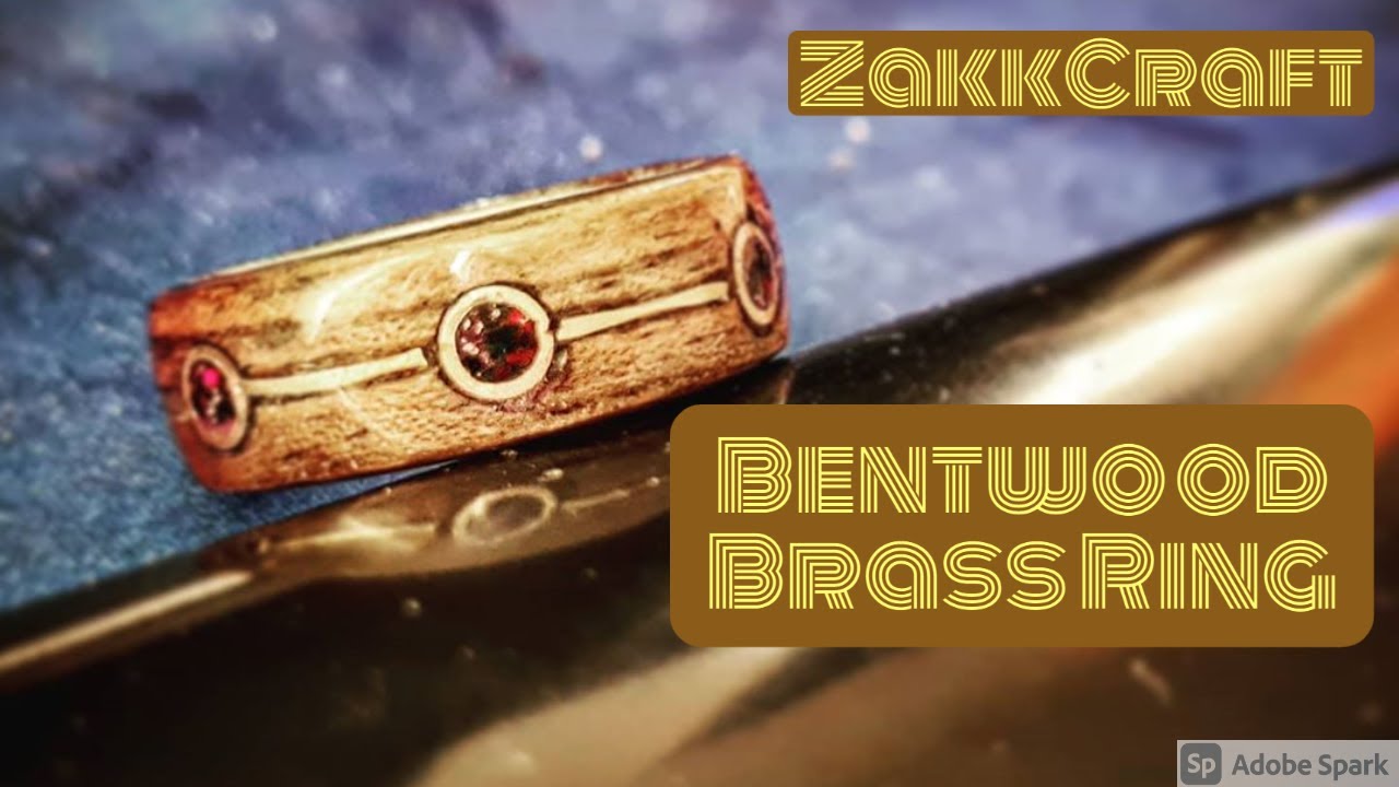 Making a Bentwood ring with a Stainless Steel core and a Brass and Opal inlay!