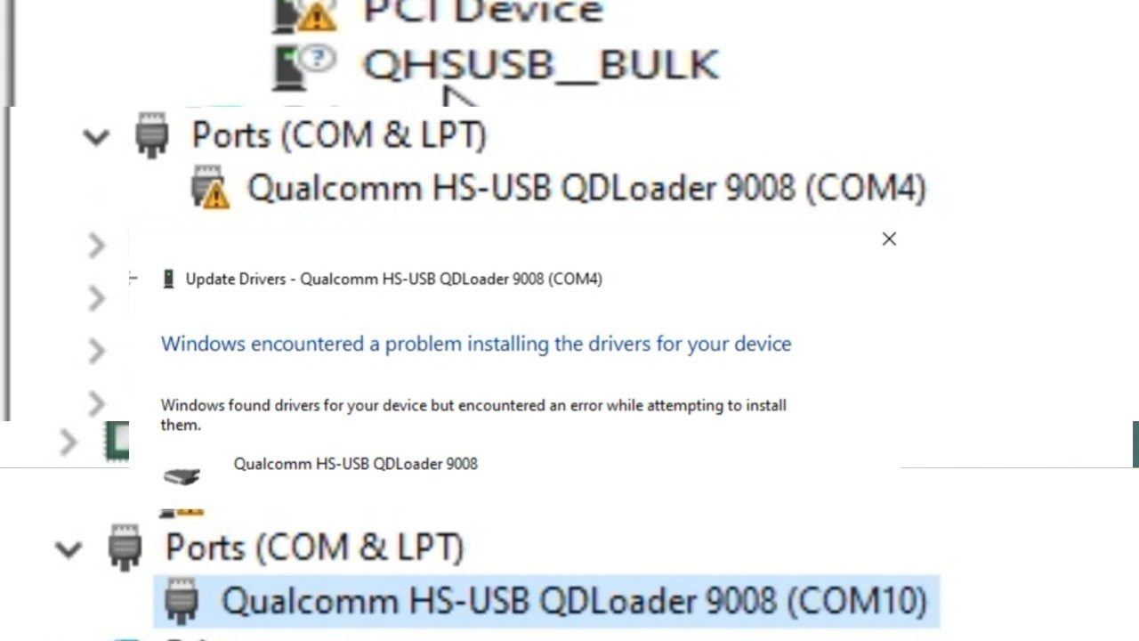 Qualcomm Driver Install (error fix)