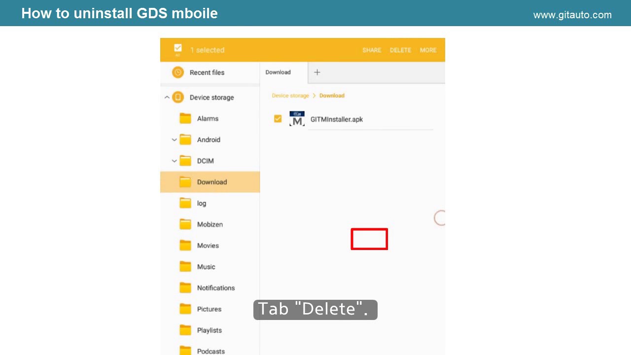 [GIT Diagnosis tool][GDS Mobile/KDS] How to uninstall GDS mobile/KDS on tablet PC