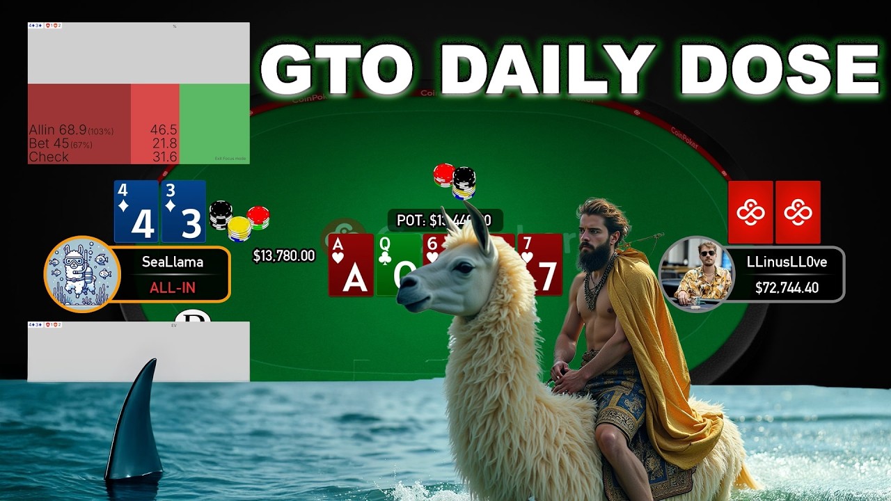 The LLinusLL0ve ❤️ / SeaLlama 🦙 Saga Continues... | 100/200 HU NLHE Highlights + GTO Training