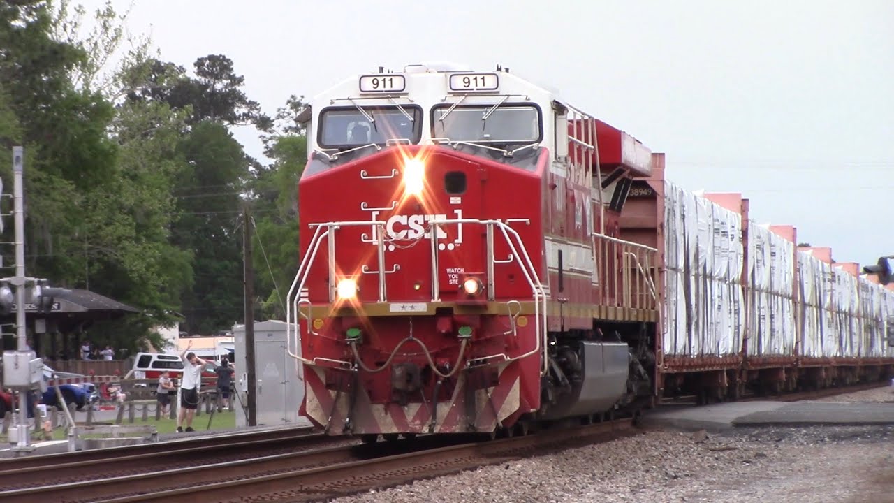 K5LA! CSX 911 leads Q442-31 at Folkston Railwatch 4/2/22
