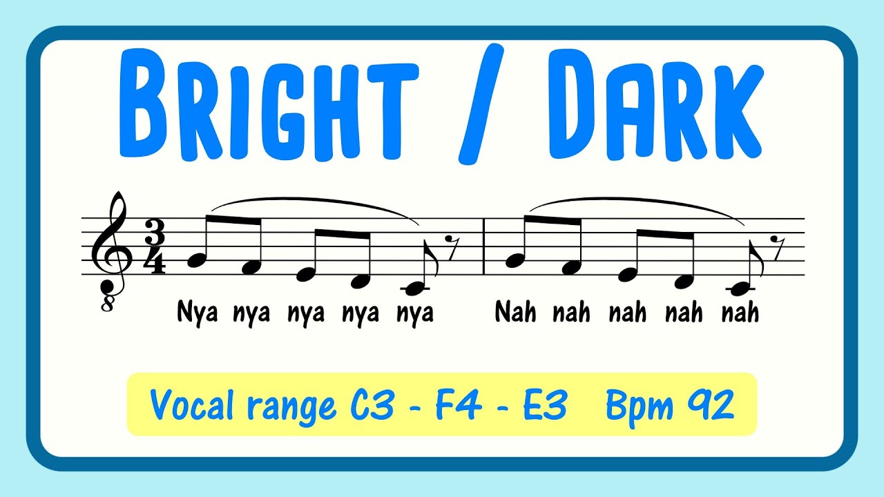 Male Vocal Exercise to Balance Bright & Dark Tone | Nya/Nah