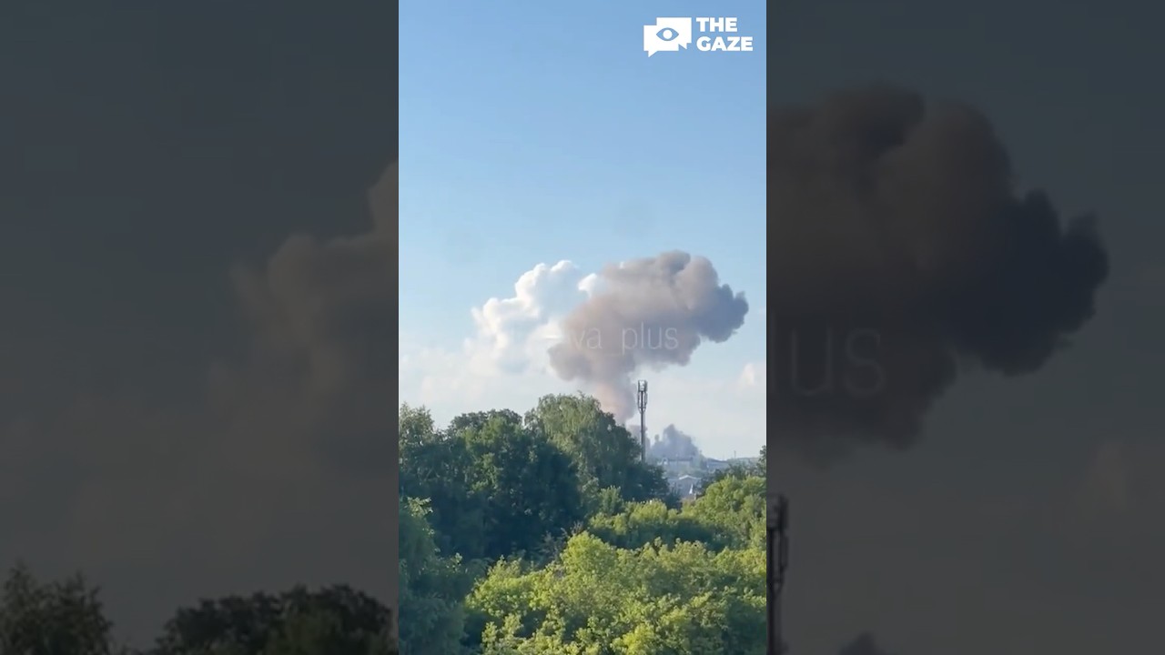 MISSILE STRIKE ON RUSSIA: Defense plant on fire in Cheboksary #shorts