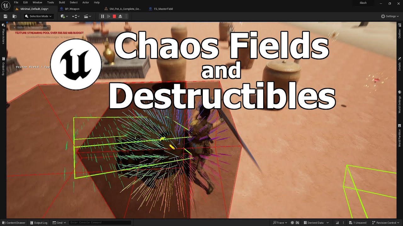 Unreal Engine 5.3: Chaos Physics Fields and Destructibles