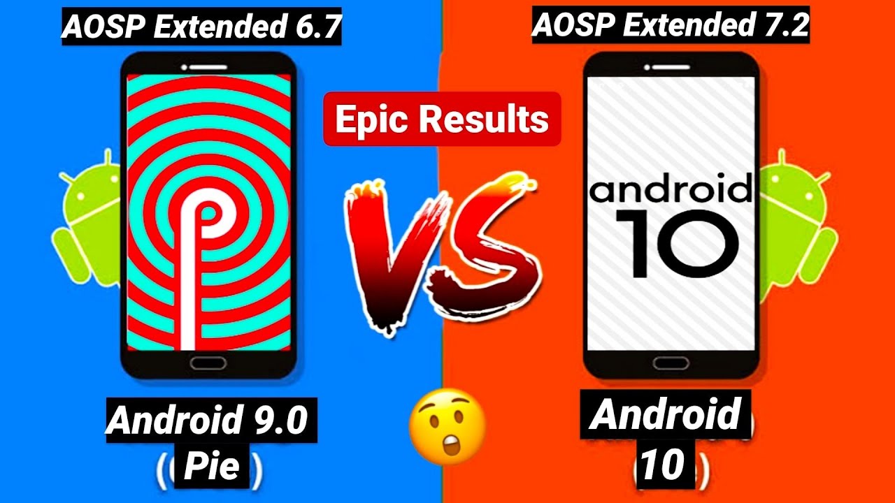 Тест скорости Android 9.0 Pie против Android 10 | AOSP Extended 6.7 против AOSP Extended 7.2 на R...