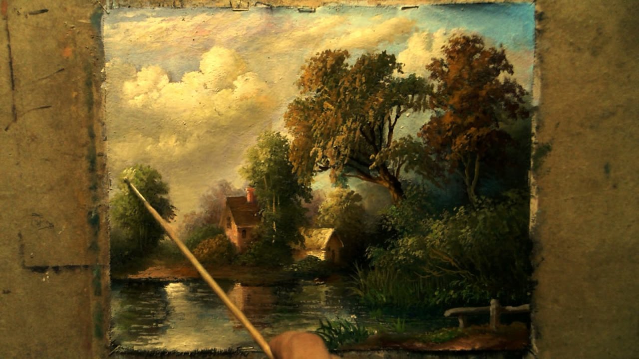 Painting Landscape , Oil On Canvas By Yasser Fayad ياسر فياض