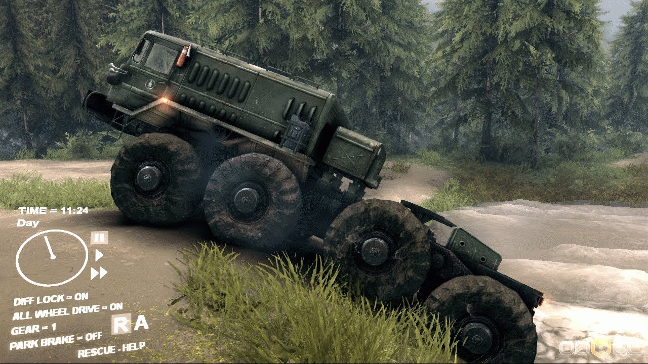 Spin Tires 2013 Demo - Driving the MAZ 535 Truck Part 2