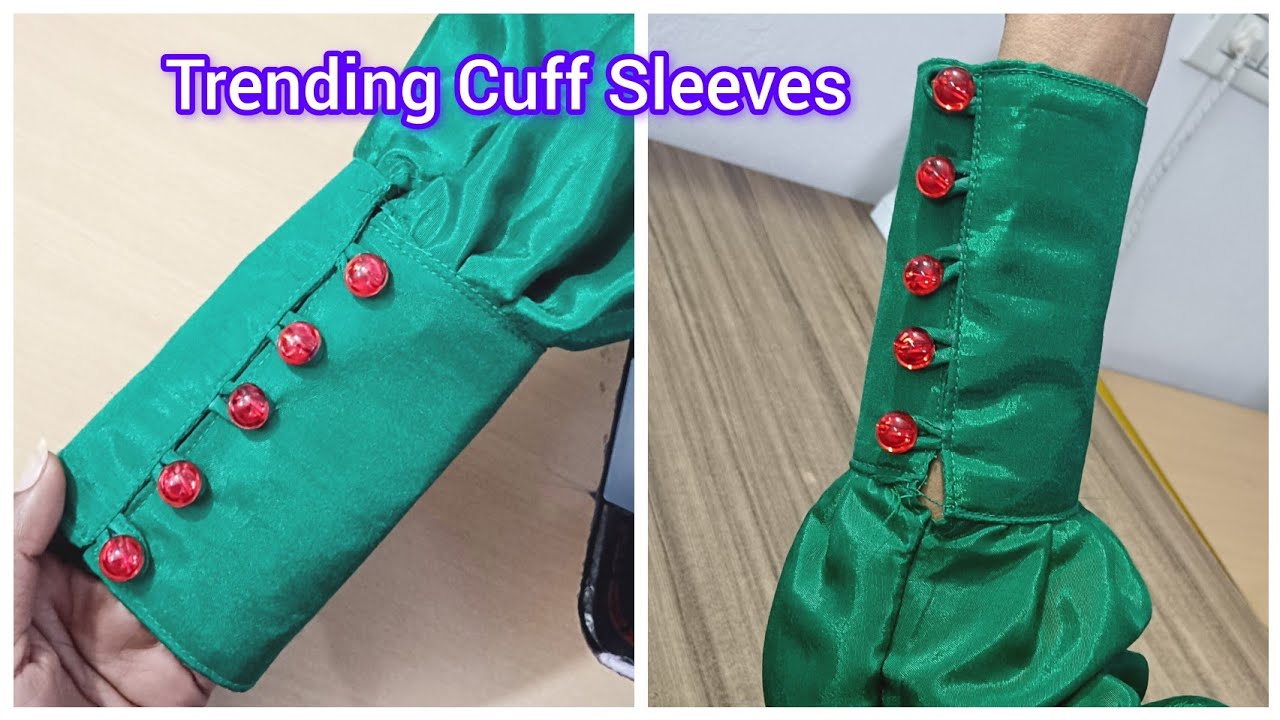 Trending Cuff Sleeves Design!!👆👆Full Video#silaitutorial #stitch #silaivideo #trendingsleevesdesign 