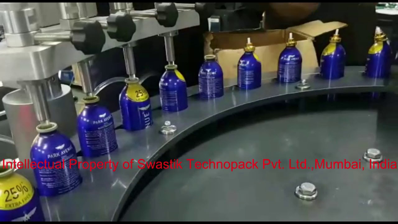 Swastik's No Gas Deo Perfume Filling & Crimping Machine