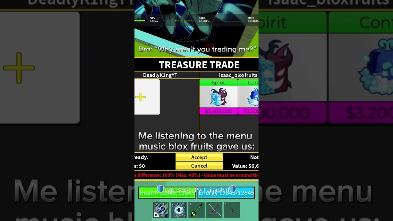 Just vibing with the music frfr #bloxfruits #menumusic #roblox #bloxfruitsmobile