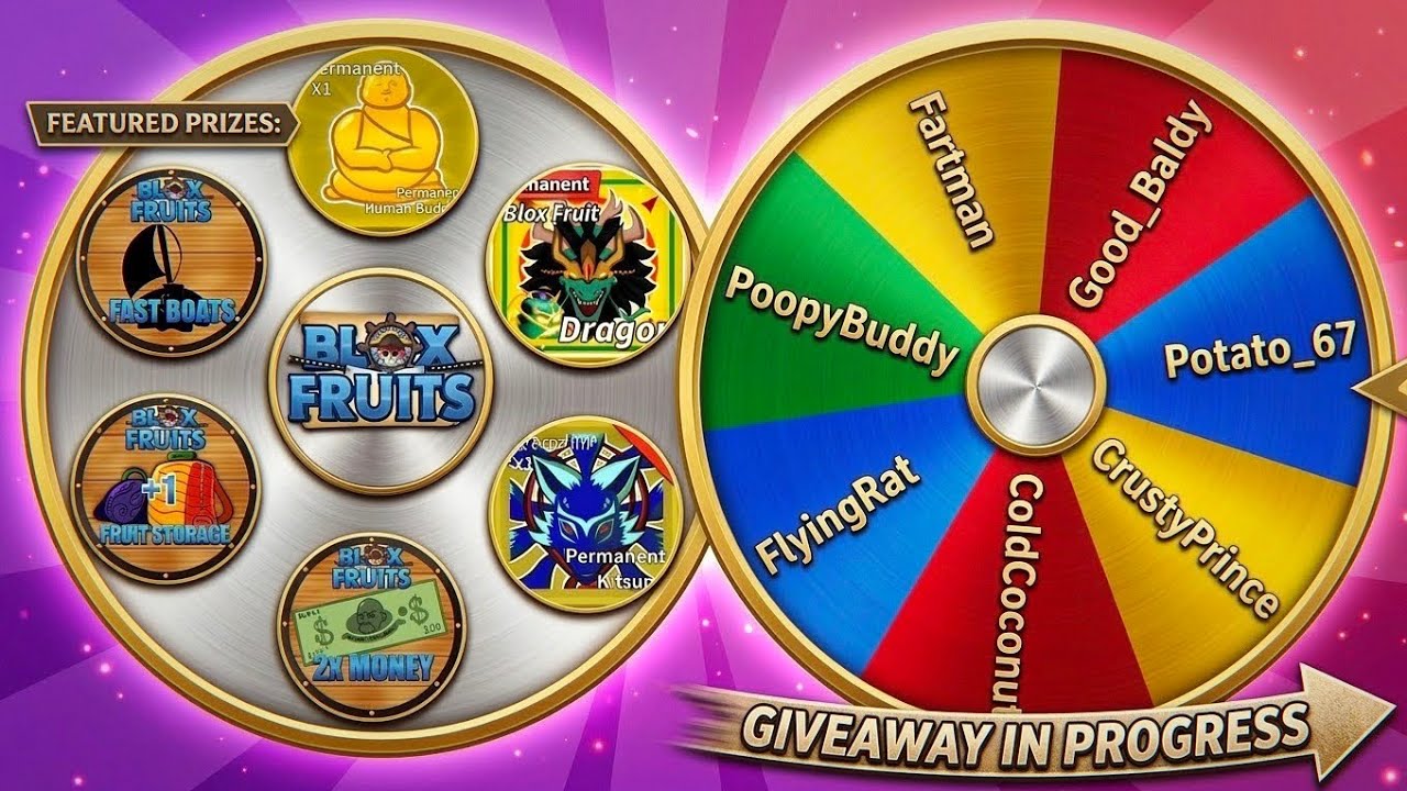Blox Fruits LIVE Giveaway! (SPIN THE WHEEL)
