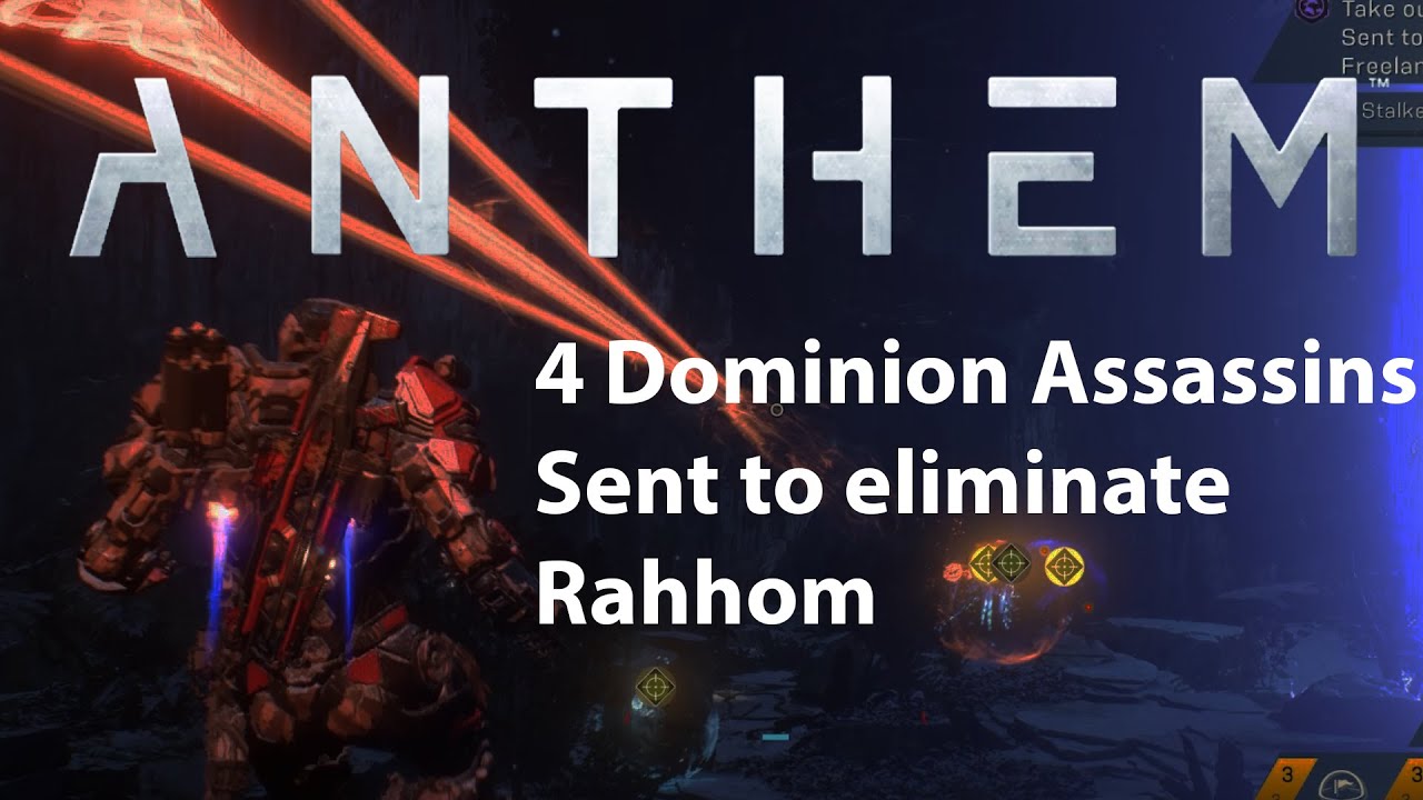 Anthem - 4 Dominion Assassins taken down Solo. GM3 Difficulty.