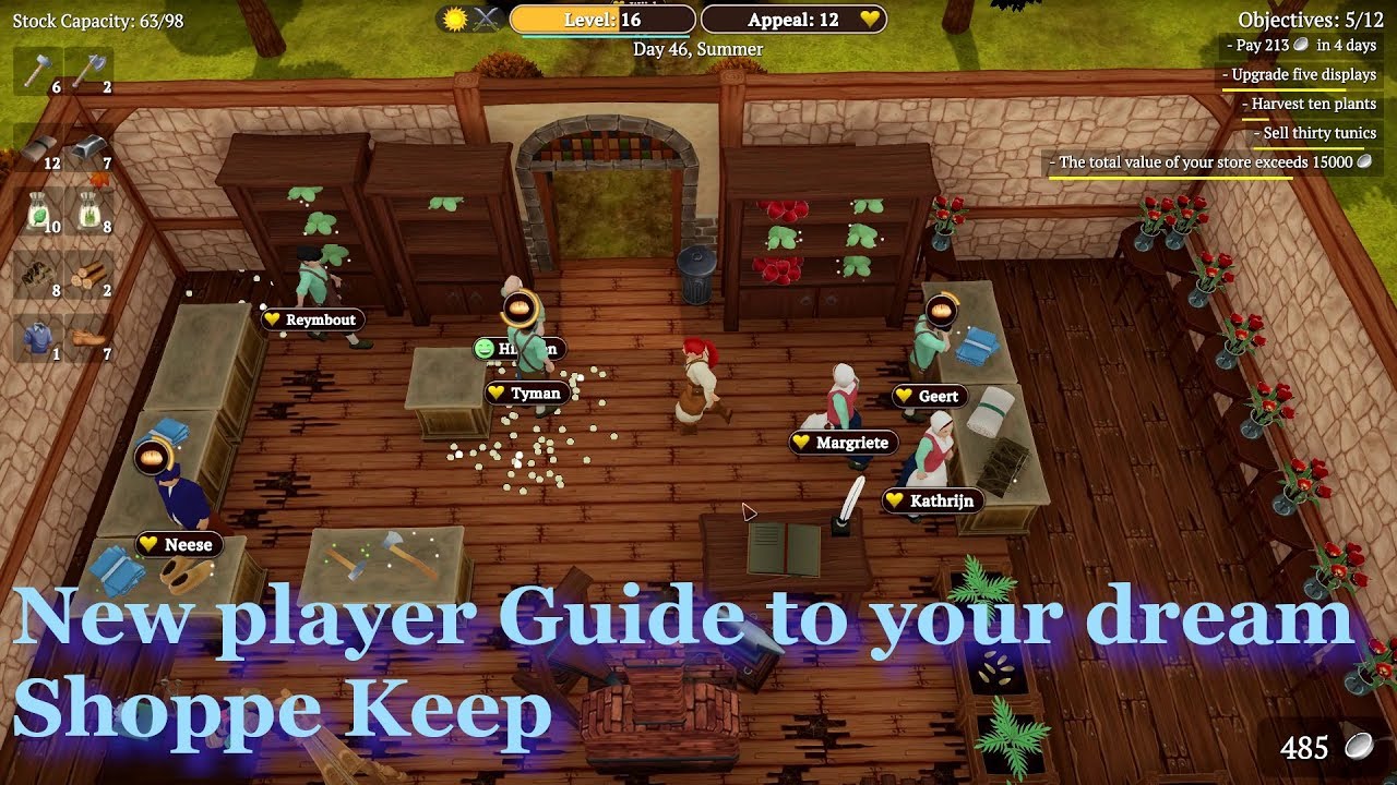 Winkeltje The Little Shop guide for new players and how to expand and build to Day 50