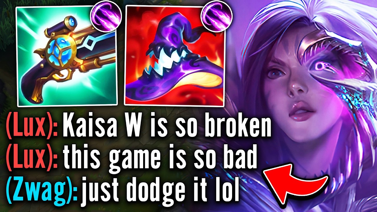 My Sniper Kai'sa build gave this Lux a mental breakdown (SHE WAS MALDING IN ALL-CHAT)