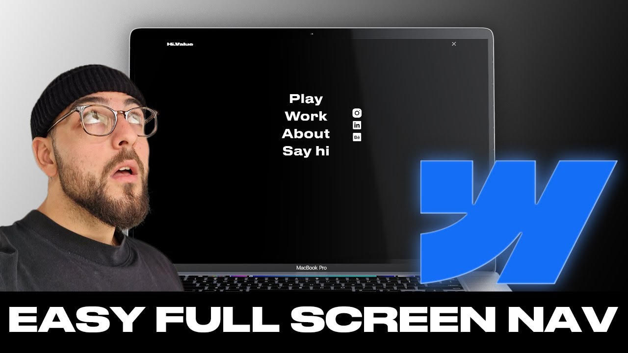 Easy Native Webflow Full Screen Nav Bar - Completely Customiseable