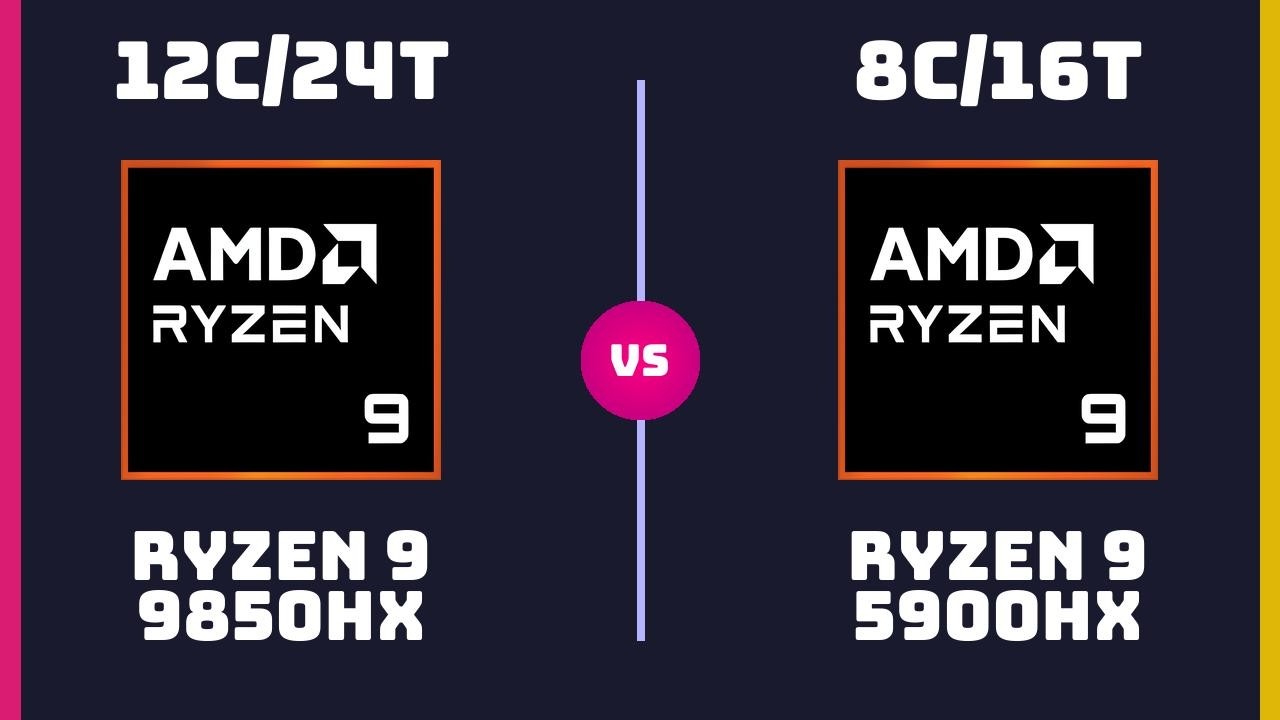 AMD Ryzen 9 9850HX vs AMD Ryzen 9 5900HX &ndash; CPU Comparison