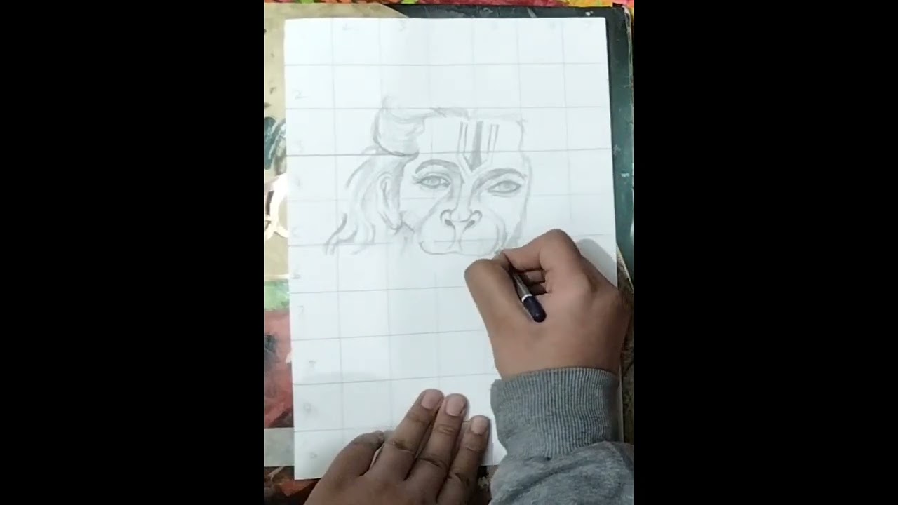 Hanuman Ji drawing 
