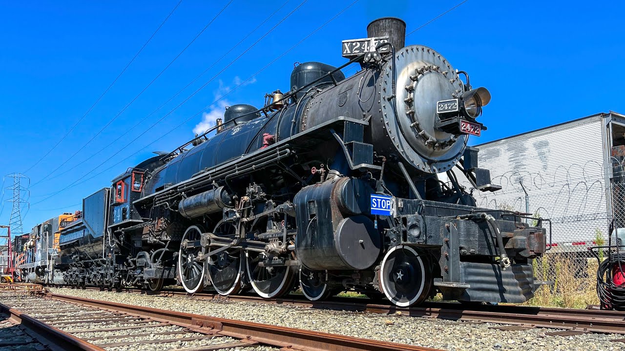 Southern Pacific #2472 Steam Up 9/4/22 [4K]