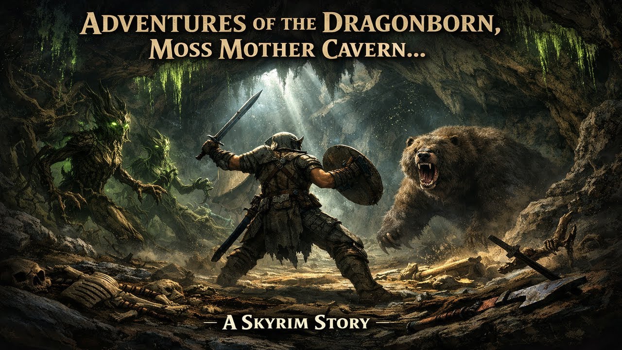 Adventures of the Dragonborn ⚔️ Moss Mother Cavern | A Deadly Skyrim Battle.