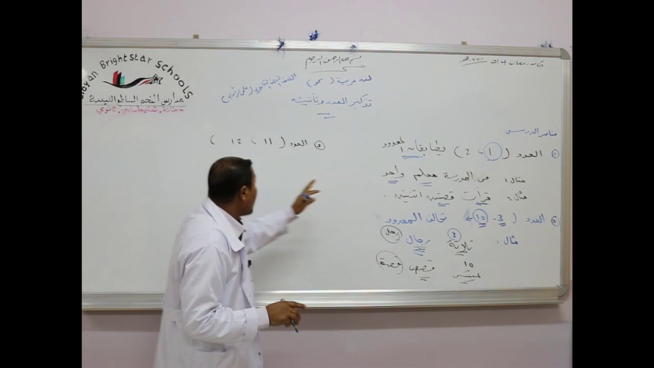 مادة اللغة العربية للصف الثالث الثانوي العلمي والأدبي / نحو -  تذكير العدد وتأنيثه