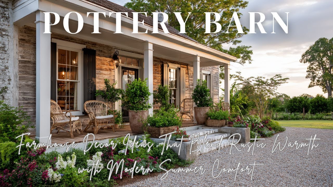Pottery Barn Farmhouse Decor Ideas That Blend Rustic Warmth with Modern Summer Comfort