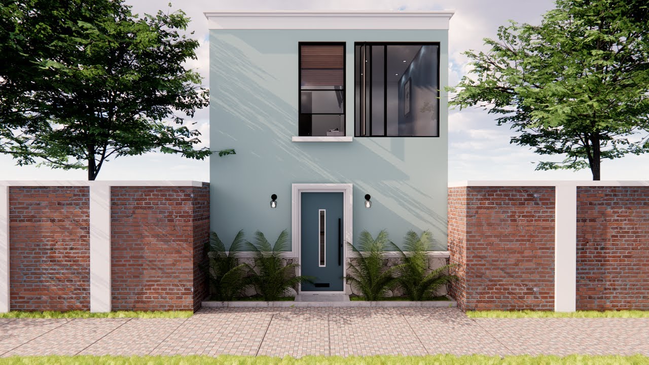Plano De Casa De 5x8 Metros / Terreno De 5x12 Metros - 3 Recamaras