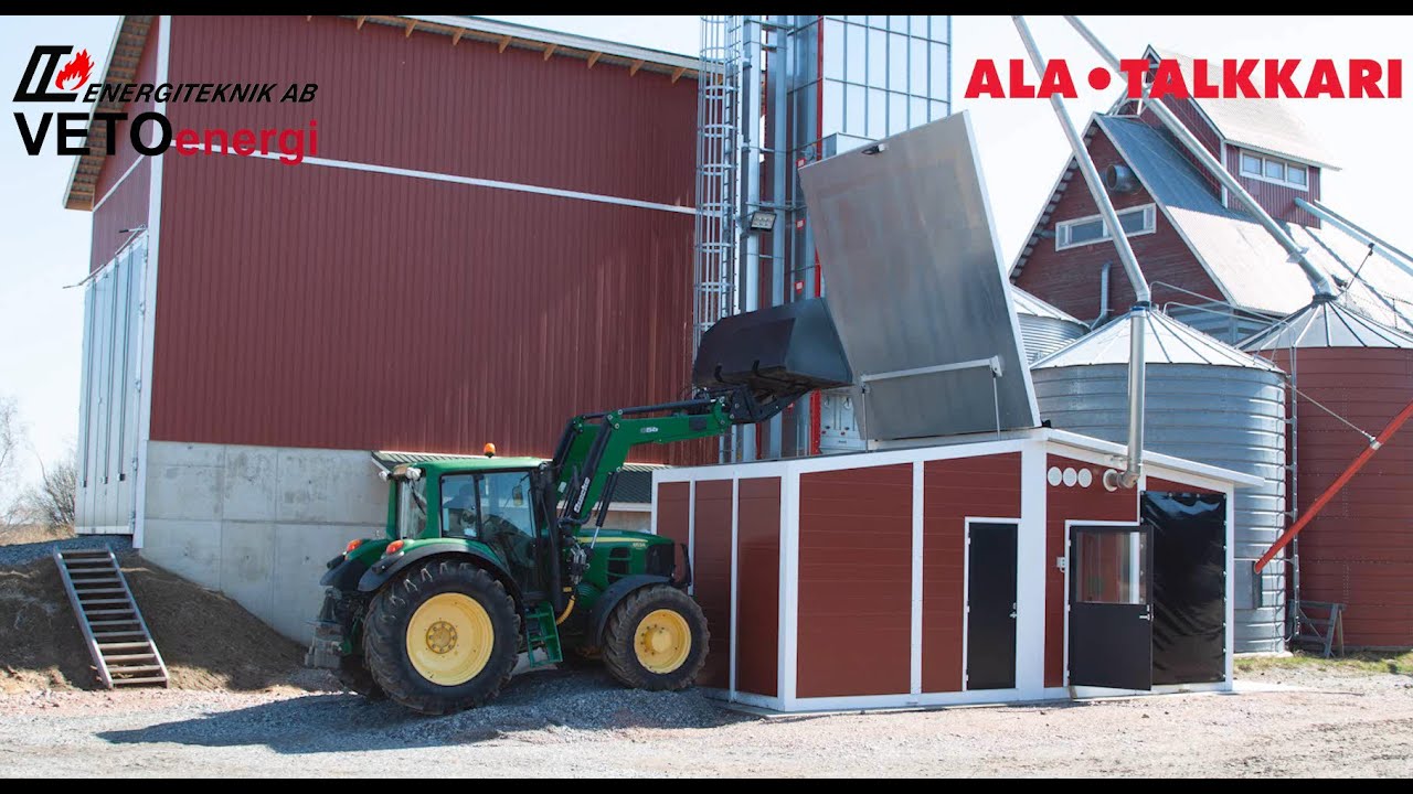 Spannmålstorkning med Veto värmecentral