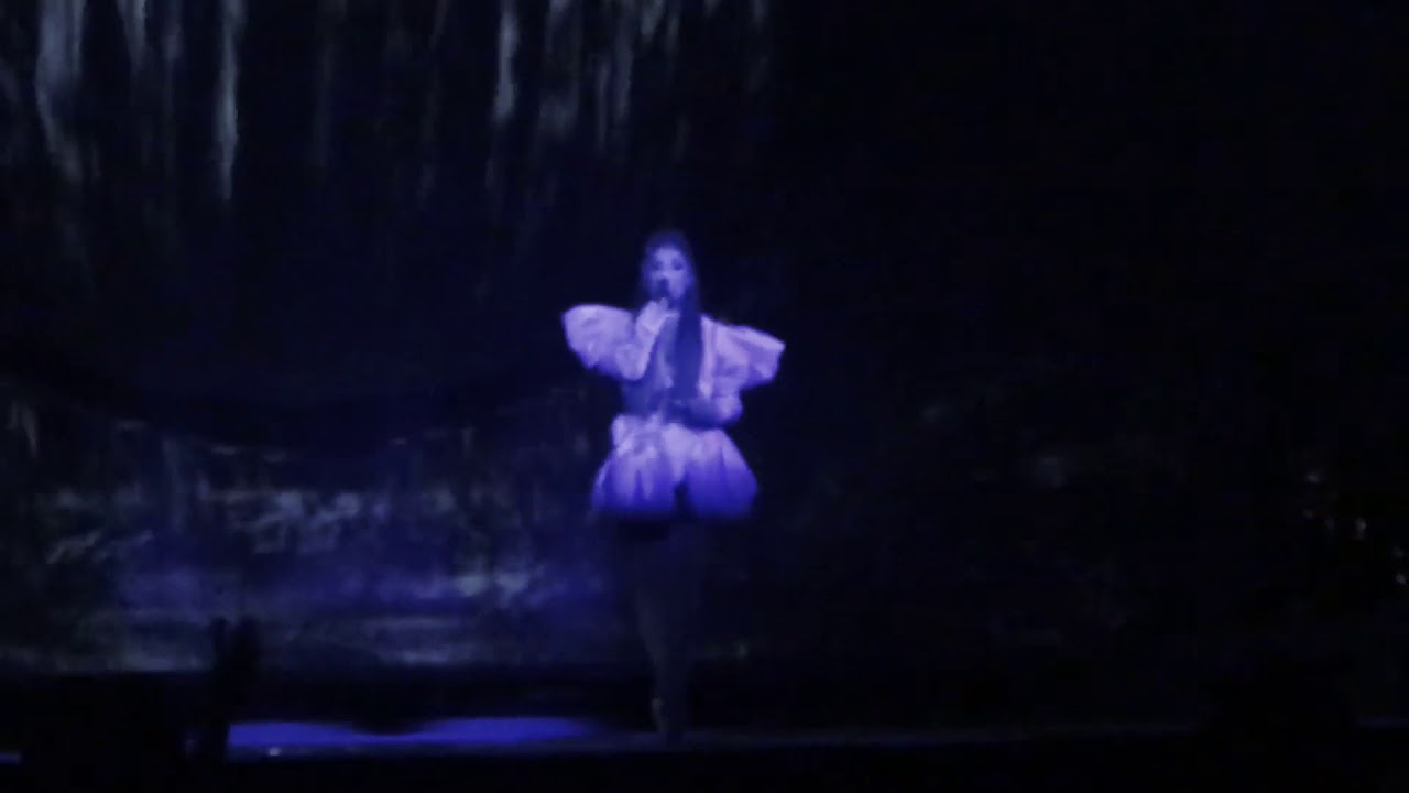 Full video of Ariana Grande crying during r.e.m at St.Louis