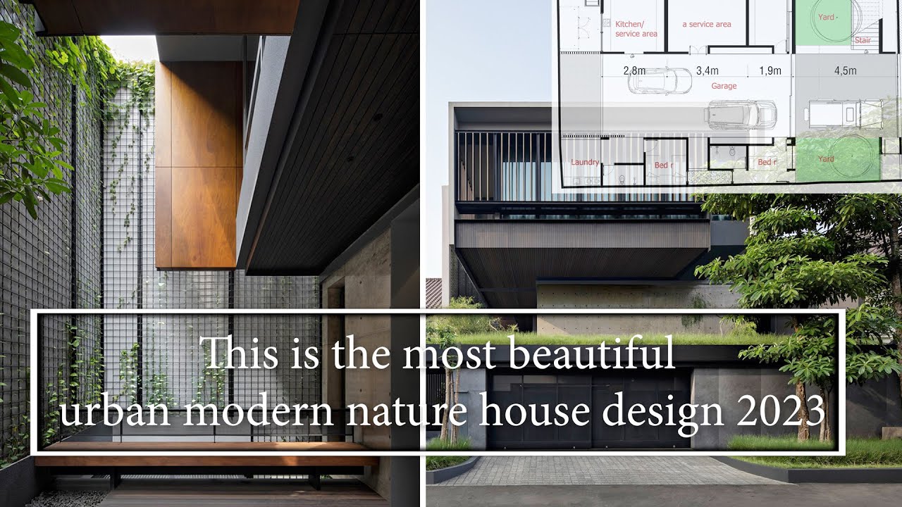 This is the most beautiful urban modern nature house design 2023 #housedesign
