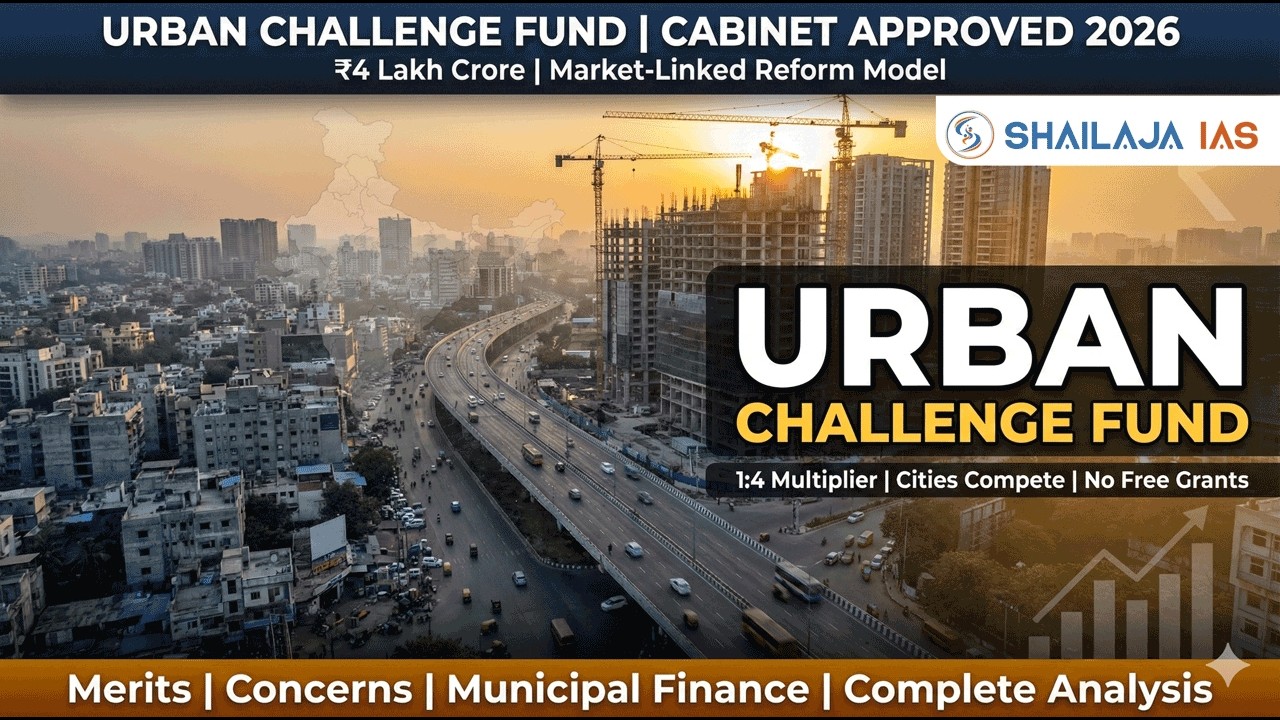 Urban Challenge Fund 2026 | ₹4 Lakh Crore | Market-Linked Urban Reform