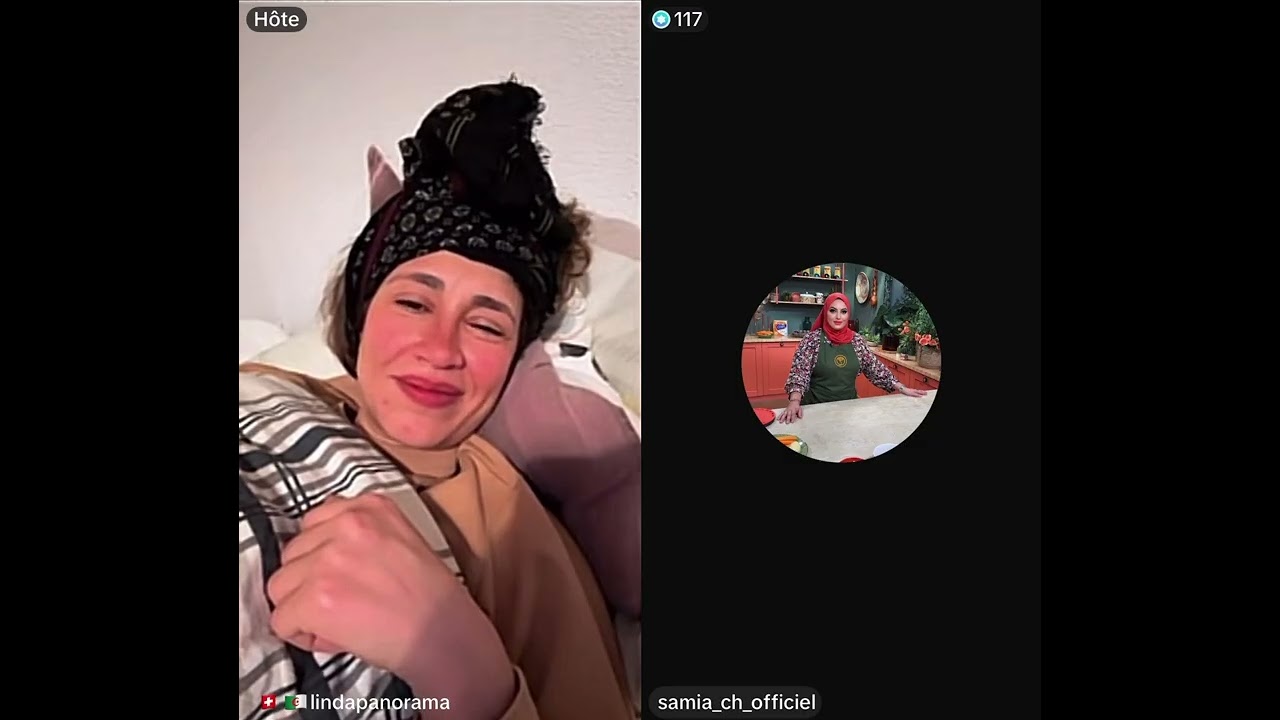 ليندا وسامية لايف هبال 😂 سامية مقدرتش تتخطى الطلاق 😢💔