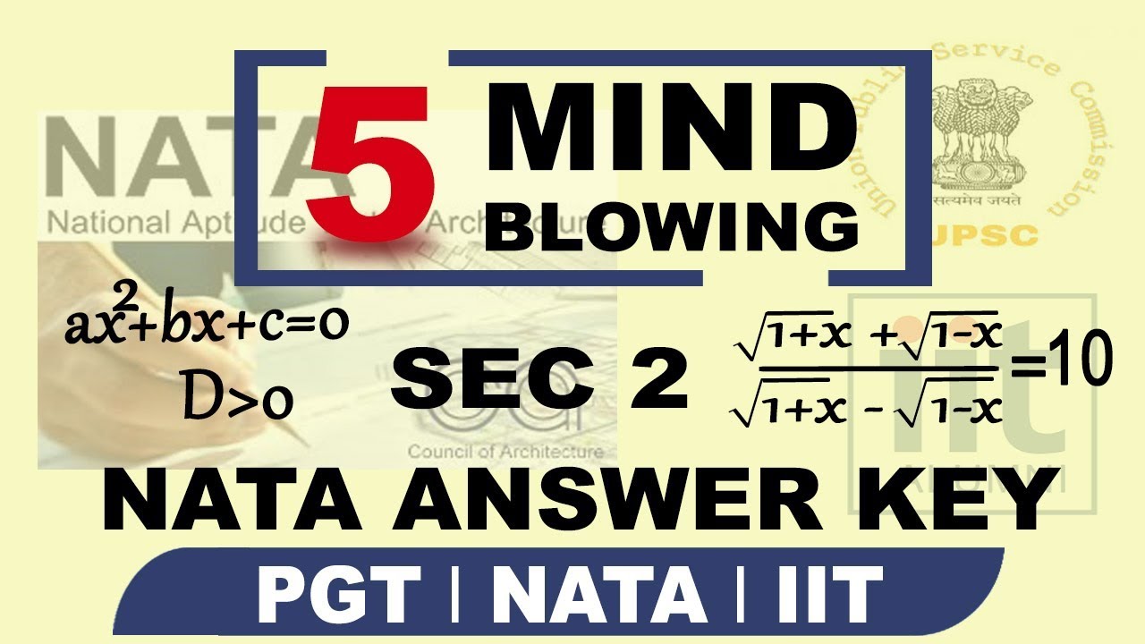 NATA EXAM ANSWER KEY 2019/JUGAD FOR NATA/IIT/COMPETITIVE EXAMS